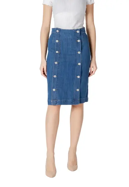 Džínová sukně Ichi s knoflíčky