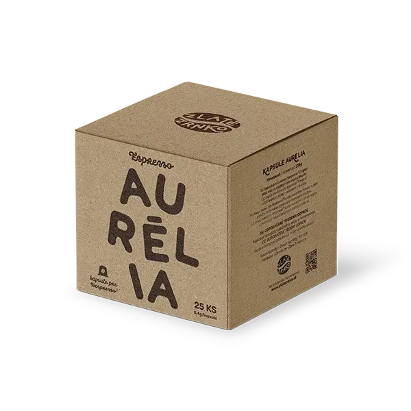 Kapsle Zlaté Zrnko pro kávovary Nespresso Original® - Aurélia (100% arabika, kompostovatelná kapsle) 25ks