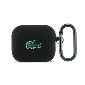 Pouzdro Lacoste Liquid Silicone Croc Logo Pouzdro pro AirPods Pro 3, black