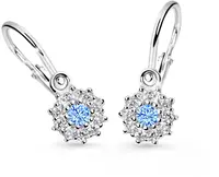 Cutie Jewellery Detské náušnice z bieleho zlata C2749-10-X-2 svetlo modrá