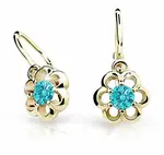 Cutie Jewellery Zlaté detské náušnice C1947-10-X-1 svetlo zelená