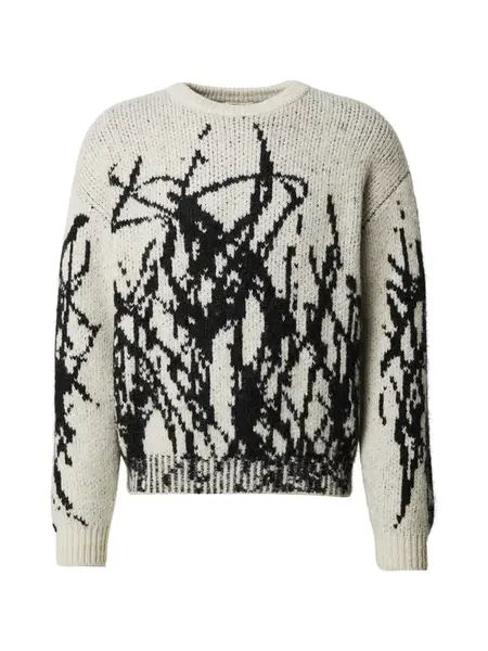 WEEKDAY Sveter 'Emilio'  krémová / čierna