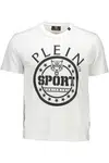 PLEIN SPORT WHITE MEN'S SHORT SLEEVE T-SHIRT