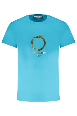 TRUSSARDI MEN'S SHORT SLEEVE T-SHIRT BLUE