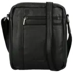 Pánská kožená crossbody taška černá - Bellugio Donis