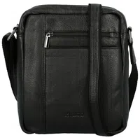 Pánská kožená crossbody taška černá - Bellugio Donis
