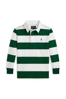 Dětské bavlněné tričko s dlouhým rukávem Polo Ralph Lauren bílá barva, 322882614008