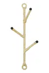 Nástěnný věšák House Doctor HDBranch 20 x 5,5 cm béžová barva