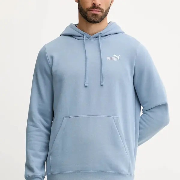 Mikina Puma pánská, modrá barva, s kapucí, s aplikací, 684718