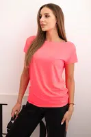 Kesi Dámská blůza s krátkým rukávem basic neon růžová