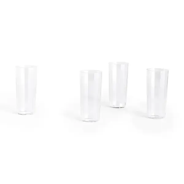 Sada skleniček HAY Angle 240 ml 4-pack průhledná barva