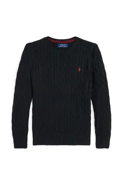 Bavlněný svetr Polo Ralph Lauren černá barva, 323702674061