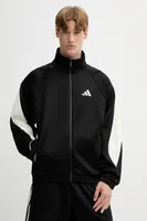 Mikina adidas Stadium pánská, černá barva, vzorovaná, JN1821
