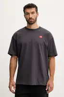 Bavlněné tričko The North Face Redbox pánské, šedá barva, s aplikací, NF0A8EG50SA1