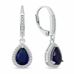 Brilio Silver Třpytivé stříbrné náušnice s modrými zirkony EA1192WB