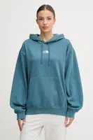 Mikina The North Face Essential dámská, zelená barva, s kapucí, hladká, NF0A89ENBQ51