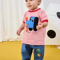 Dětské bavlněné tričko Bobo Choses Doggy Mate růžová barva, s potiskem, 225AB031