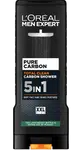 L'ORÉAL PARIS Men Expert Pure Carbon Total Clean 5v1 Sprchový gel 400 ml