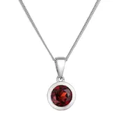 Evolution Group - Pavona Elegantní stříbrný náhrdelník s pravým granátem 12081.3