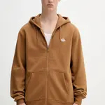 Mikina Dickies SUMMERDALE ZIP THROUGH pánská, šedá barva, s kapucí, hladká, DK0A4YQA