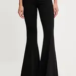 Kalhoty Silvian Heach MEDINA dámské, černá barva, zvony, high waist, GPA25166PA