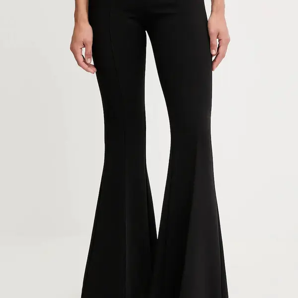 Kalhoty Silvian Heach MEDINA dámské, černá barva, zvony, high waist, GPA25166PA