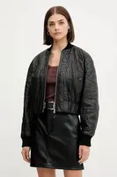 Kožená bunda bomber HUGO Lesana