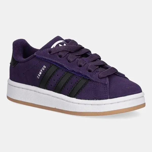 Dětské semišové tenisky adidas Originals CAMPUS 00s fialová barva, JR7422