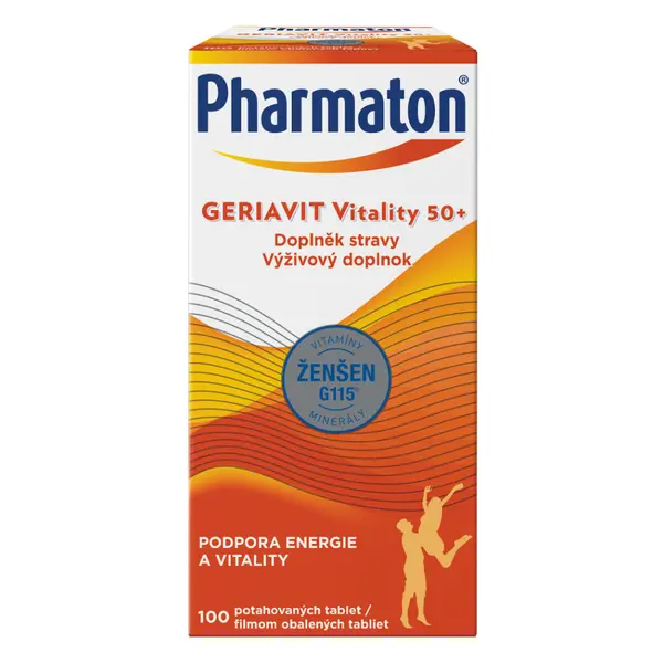 PHARMATON GERIAVIT Vitality 50+ 100 potahovaných tablet