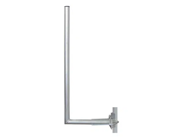 Anténní držák síta 25cm na stožár s vinklem, rozteč třmenu 100mm, trubka  28/2mm, výška 63cm
