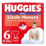 HUGGIES Dětské plenky Little Movers Pants 6 velikost 15-25 kg 30 kusů