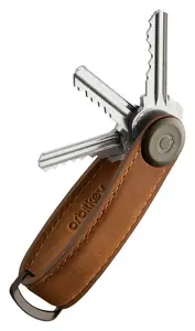 Klíčenka Orbitkey Crazy Horse Chestnut Brown with Brown Stitching
