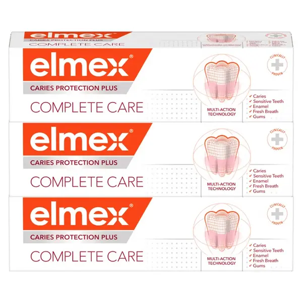 ELMEX Caries Complete Care Zubní pasta pro kompletní péči o zuby 3x 75 ml