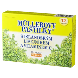 DR. MÜLLER Müllerovy pastilky s islandským lišejníkem a vitaminem C 12 pastilek ZP