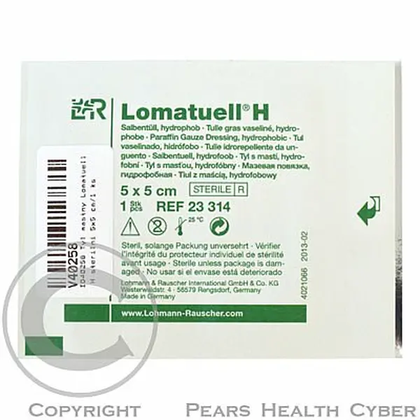 Tyl mastný Lomatuell H sterilní 5x5 cm/1 ks