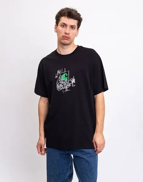 Tričko Carhartt WIP S/S Old Painter T-Shirt Black