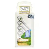 YANKEE CANDLE Luxusní visačka do auta Clean Cotton 4 kusy