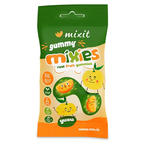 MIXIT Gummy mixies yuzu přírodní želé bonbóny 35 g