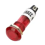 Kontrolka kulatá 230V s doutnavkou, červená do otvoru 10mm HADEX