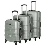 Cestovní plastový kufr Ormi Basil velikost SADA, stříbrný