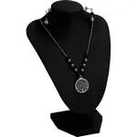 Ocelový set náhrdelníku Strom života a náušnic doplněné umělými perlami