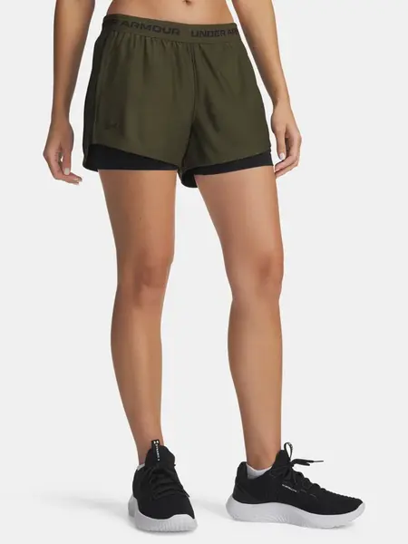 Dámské kraťasy Under Armour Tech Play Up 2in1 Shorts-GRN - Dámské