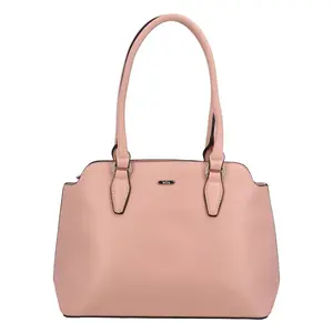 Stylová dámská koženková kabelka Simonee,  růžová