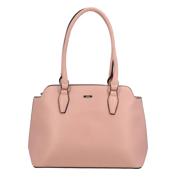 Stylová dámská koženková kabelka Simonee,  růžová