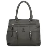 Trendy dámská koženková kabelka na rameno Asila, tmavě šedá