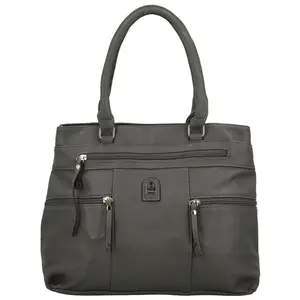 Trendy dámská koženková kabelka na rameno Asila, tmavě šedá