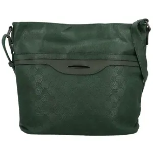 Módní dámská koženková crossbody kabelka Blandina, tmavě zelená