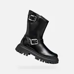 Black Girls Ankle Boots Geox Maquinnens - Girls