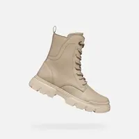 Beige Girls Ankle Boots Geox Junette - Girls