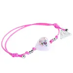 Lampglas Hravý náramek Pink Flower s unikátní kresbou v perle Lampglas BLH11